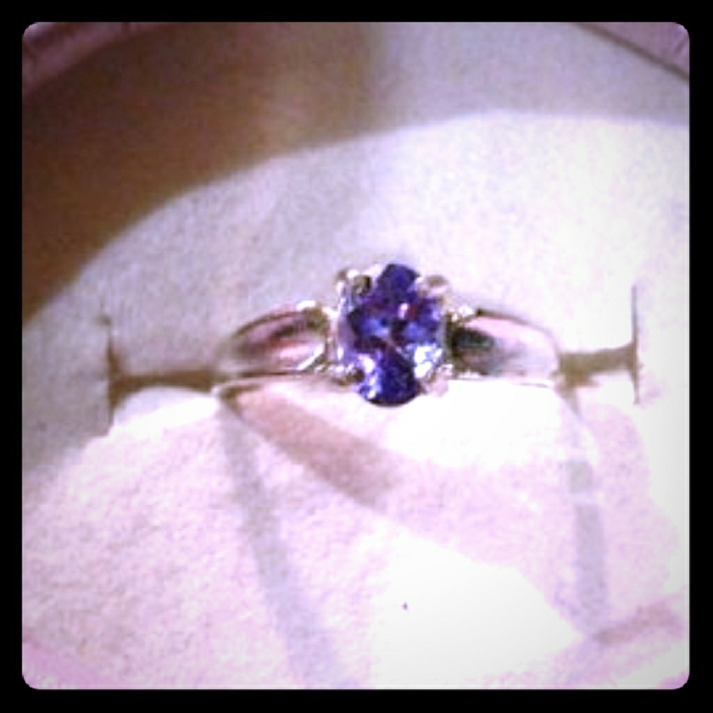 Natural Tanzanite Sterling Silver Ring